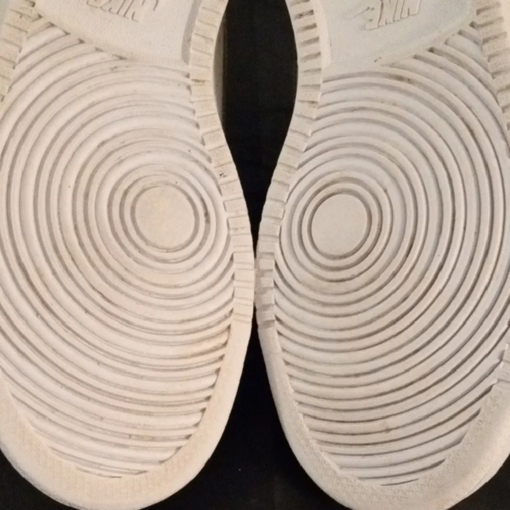 Women's Nike  Silver and White Athletic Court Vision  Shoes Low-Top Design - Picture 10 of 13